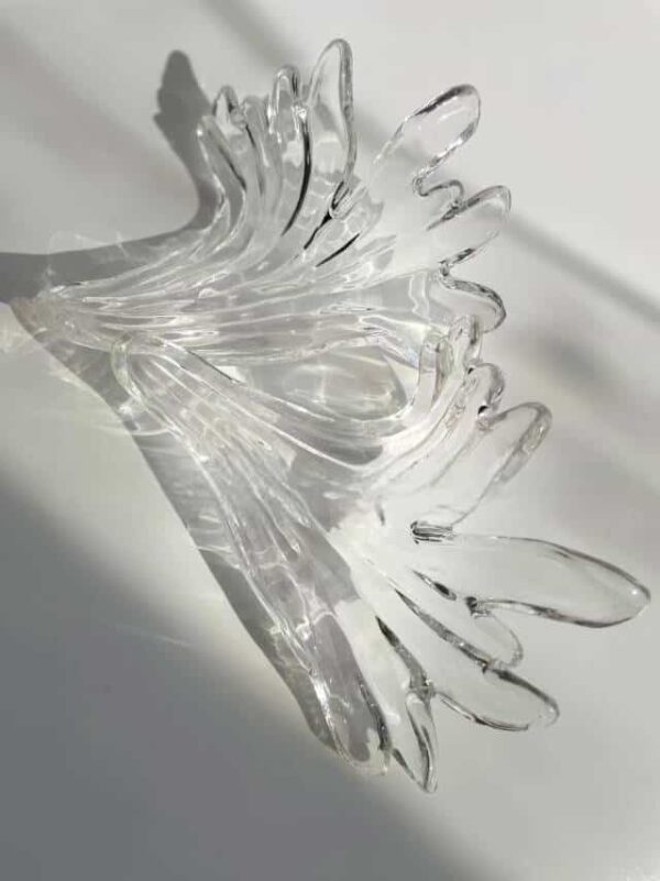 Transparent handmade glass ginkgo leaves-2