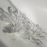 Transparent handmade glass ginkgo leaves-3