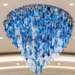 Custom Lighting Moderner Kronleuchter Big Hotel Lobby Large Decoration Luxury Chandelier Blue Glass Deluxe Kronleuchter-1