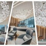 Customized Luxury Curved Glass Chandelier LED Clear Amber Color Shade Glass Ceiling Hanging Chandeliers for Dining Room-1