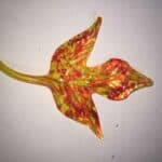 European style blown glass lamp Murano glass stained maple leaf shape-6